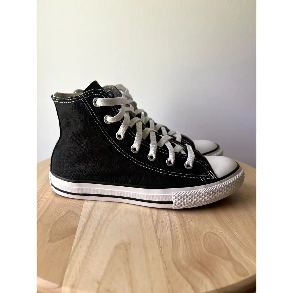 Converse Chuck Taylor All Star High Top Black Canvas Sneakers Youth Size 3 3J231